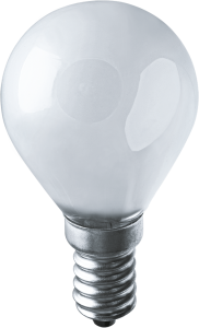 Лампа накаливания декоративная ДШ 40вт Р45 230в Е14 матовая (шар)