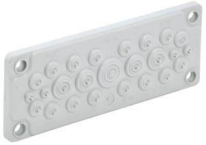 TITAN Ввод кабельный мембранный 25 отверстий d=5-26мм IP65 серый