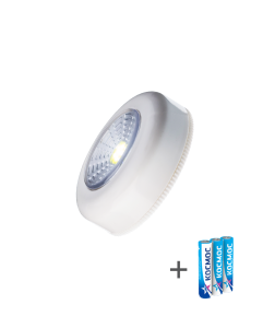 Фонарь подсветка 1ВтCOBLED/3xAAA (R03) в комплекте/ABS-пластик/белый/самоклеящийся