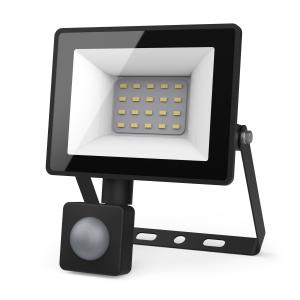 Прожектор светодиодный ДО 20 Вт 1900 лм 6500К AC 220В Черный IP65 161х118х40мм с датчиком движения Elementary-S Gauss