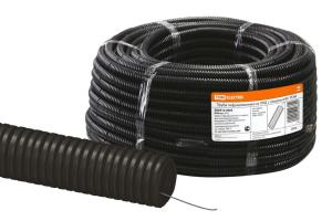 Труба гофрированная ПНД d 40 с зондом (25 м) легкая