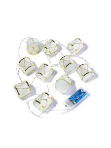 Гирлянда-Барабаны пластик 5х4cм 10LED