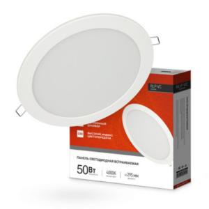 Панель светодиодная встраиваемая круглая RLP-VC 50Вт 230В 4000К 4000Лм 295мм белая IP40 IN HOME