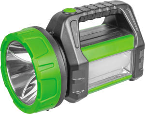 Фонарь светодиодный NPT-SP18-ACCU 5Вт+20LED 250лм 450м аккумуляторный прожектор+кемпинг пластик 2Ач