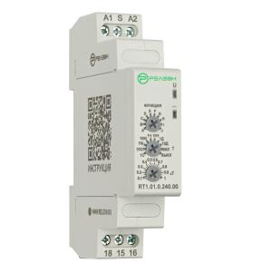 Реле времени многофункциональное, 1 переключающий контакт 8А (12-240 AC/DC)