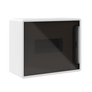 Щит 8 модулей настенный FRAME, белый, с тонированной дверцей, с 2 шинами PEN на 6 и 8 отверстий