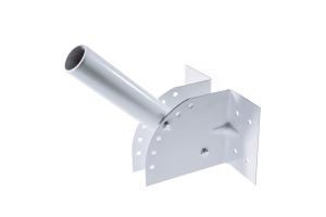Кронштейн настенный регулируемый угол наклона диаметр трубы 60мм белый для уличного светильника
