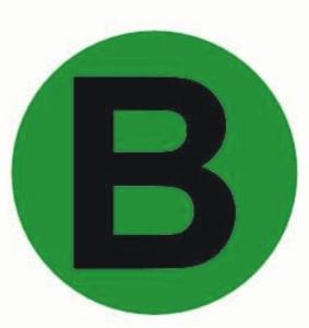 Наклейка 'B'd=20мм PROxima