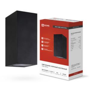 Светильник уличный настенный двусторонний НБУ CUBE-2хGU10-BL алюминиевый черный IP54 IN HOME