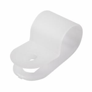 Кабельная скоба под винт REXANT 9 мм, белая,      упаковка 50 шт.