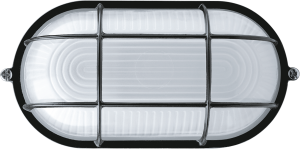 Светильник НПП-60w термостойкий овальный с решеткой IP54 черный