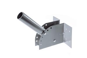 Кронштейн настенный регулируемый угол наклона диаметр трубы 45мм серый для уличного светильника