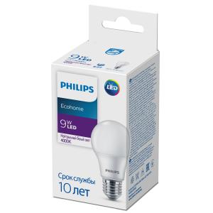 Лампа светодиодная LED A60 9 Вт 680 Лм 3000 К E27 К 220-240 В IP20 Ra 80-89 (класс 1В) EcohomeLED