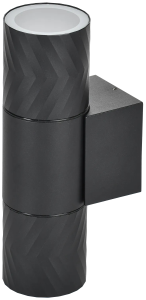LIGHTING Светильник уличный 5108 настенный под лампу 2хGU10 IP65 черный IEK