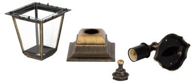 Светильник настенный НБУ 04-60-001 четырехгранный под бронзу IP44 Е27 max60Вт