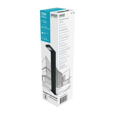 Светильник светодиодный садово-парковый столб ДТУ 10 Вт 600 лм 4000К AC 220В IP54 134х134х580мм Electra Gauss