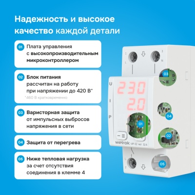 Многофункциональное реле Welrok VIP-32 red