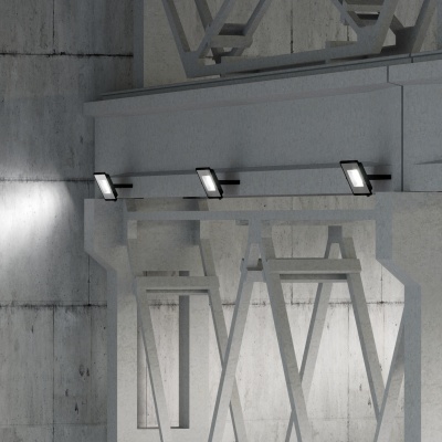 Прожектор светодиодный ДО 100 Вт 12000 лм 6500К AC 220В IP65 210х32х283мм матрированное закаленное стекло Qplus Gauss