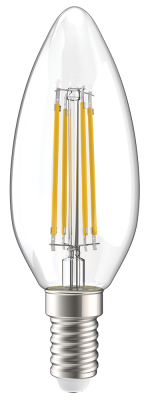 Лампа светодиодная C35 свеча прозрачная 7Вт 230В 4000К E14 серия 360 град