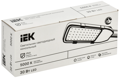 Светильник LED консольный уличный ДКУ 1002-30Д 5000К IP65 серый