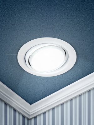 Светильник встраиваемый KL35 А WH /1 под лампу Gx53 поворотный 220V 13W белый (80/960)