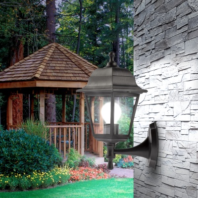 Светильник настенный НБУ 04-60-001 четырехгранный черный IP44 Е27 max60Вт