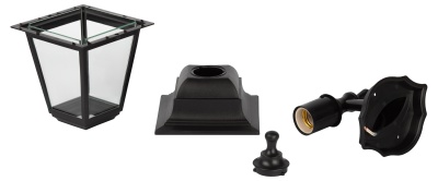 Светильник настенный НБУ 04-60-001 четырехгранный черный IP44 Е27 max60Вт