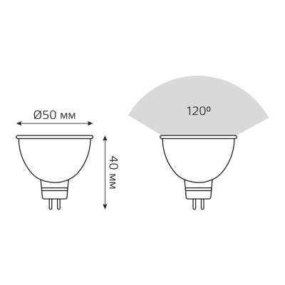 Лампа светодиодная LED 11 Вт 850 лм 3000К софит MR16 теплый GU5.3 AC 220В Elementary