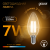 Лампа светодиодная филаментная LED 7 Вт 550 лм 2700К свеча теплый E14 AC 220В прозрачная колба Black Filament Gauss