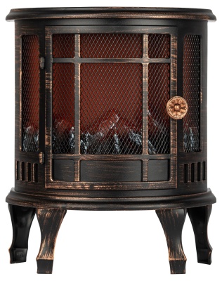 Новогодний декоративный светильник камин Печь, черный, 3 LED, 2*LR14(C), USB, 24*17*33 см EGNIK -P02