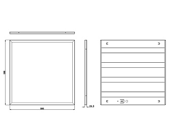 Светильник светодиодный ДВО/ДПО SPO-6-48-6K-M (4) 48Вт 6500К 4800Лм IP40 595х595 матовый с проводом