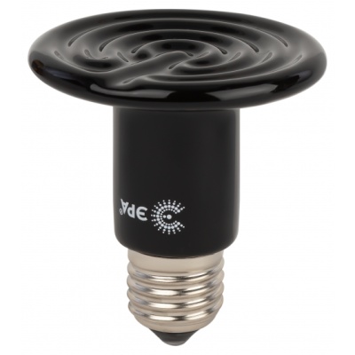 Инфракрасная лампа FITO-50W-НQ керамическая серии CeramiHeat модель RX для брудера, рептилий 50 Вт Е27