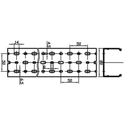 Короб перфорированный RL6 80x60 серый QUADRO