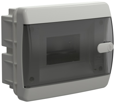 Корпус пластиковый встраиваемый на 6 модулей ЩРВ-П-6 IP41 UNION Compact черная прозрачная дверь