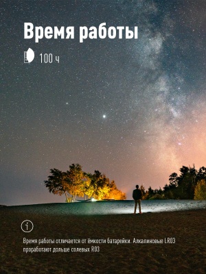 Фонарь-светильник , 3 батарейки AAA, 40Lm,