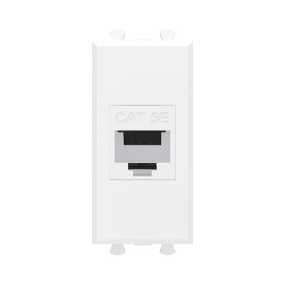 Avanti Розетка компьютерная RJ-45 без шторки      модульная, кат.5е, Белое облако, 1 модуль