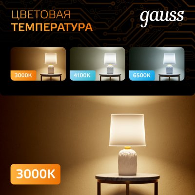 Лампа светодиодная LED 6.5 Вт 520 лм 3000К шар P45 теплый E27 AC 220В Black Gauss