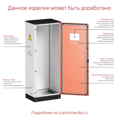 Дверь сплошная для шкафов CQE N, ВхШ 1800х1000 мм