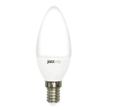 Лампа светодиодная LED 7w E14 4000K свеча  230/50 Jazzway