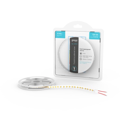 Лента светодиодная 10 Вт/м DC 12В 4000К IP20 120LED SMD2835 (блистер 2м) 700 лм/м Basic