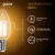 Лампа светодиодная филаментная LED 7 Вт 550 лм 2700К свеча теплый E14 AC 220В прозрачная колба Black Filament Gauss