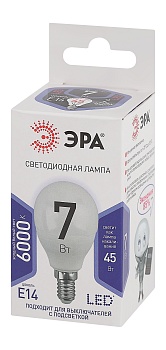 Лампа светодиодная LED 7 Вт 560Лм 6000К шар холодный E14 170-265В LED P45-7W-860-E14 Standart
