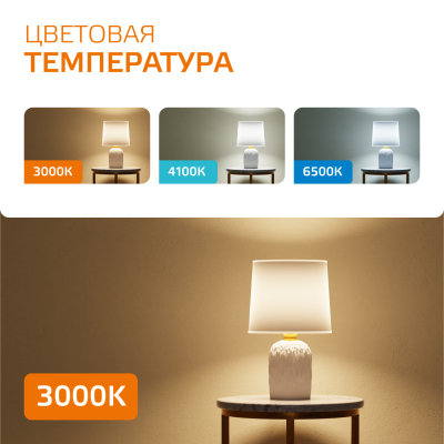 Лампа светодиодная LED 5.5 Вт 430 лм 3000К софит MR16 теплый GU10 AC 220В Elementary Gauss
