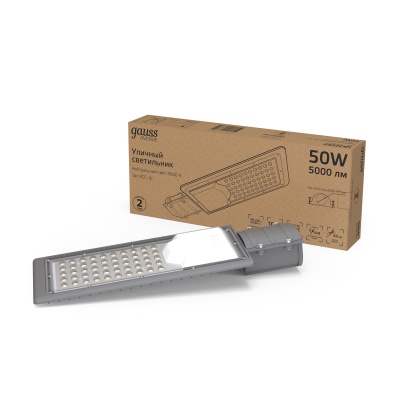 Светильник уличный консольный ДКУ 50 Вт 5000 лм 4000К AC 220В IP65 355х155х57мм широкая КСС Ш Avenue Gauss