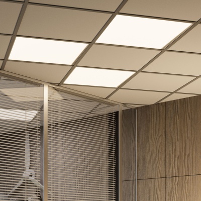 Светильник светодиодный ДВО 40 Вт 3800 лм 4000К AC 220В IP40 595х595х23мм матовый с равномерной засветкой Офис Gauss