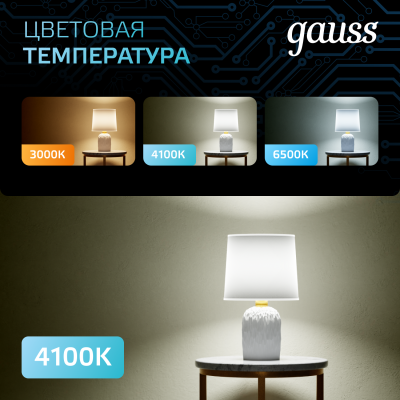 Лампа светодиодная LED 6.5 Вт 550 лм 4100К шар P45 нейтральный E27 AC 220В Black