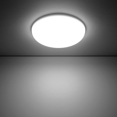 Светильник светодиодный ДВО 18 Вт 1800 лм 4000К AC 220В IP20 круг D120х27мм монт d106мм Пластик безрамочный Frameless Gauss