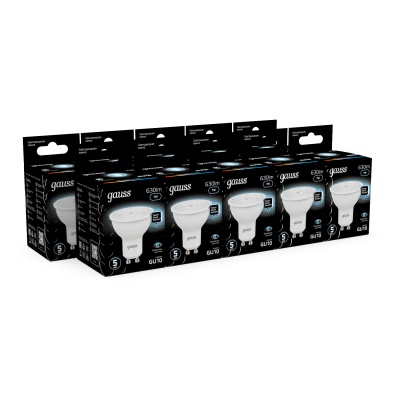 Лампа светодиодная LED 7 Вт 630 лм 4100К софит MR16 нейтральный GU10 AC 220В Black Gauss