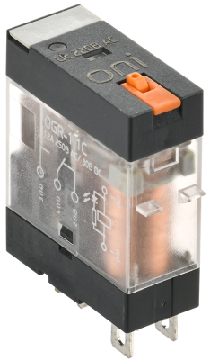 Реле общего назначения OGR-1 1C 220В AC со светодиодом и тестовой кнопкой