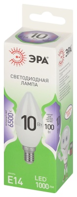 Лампа светодиодная LED 10 Вт 1000Лм 6500К свеча холодный E14 220-240В LED B35-10W-865-E14 Green Line